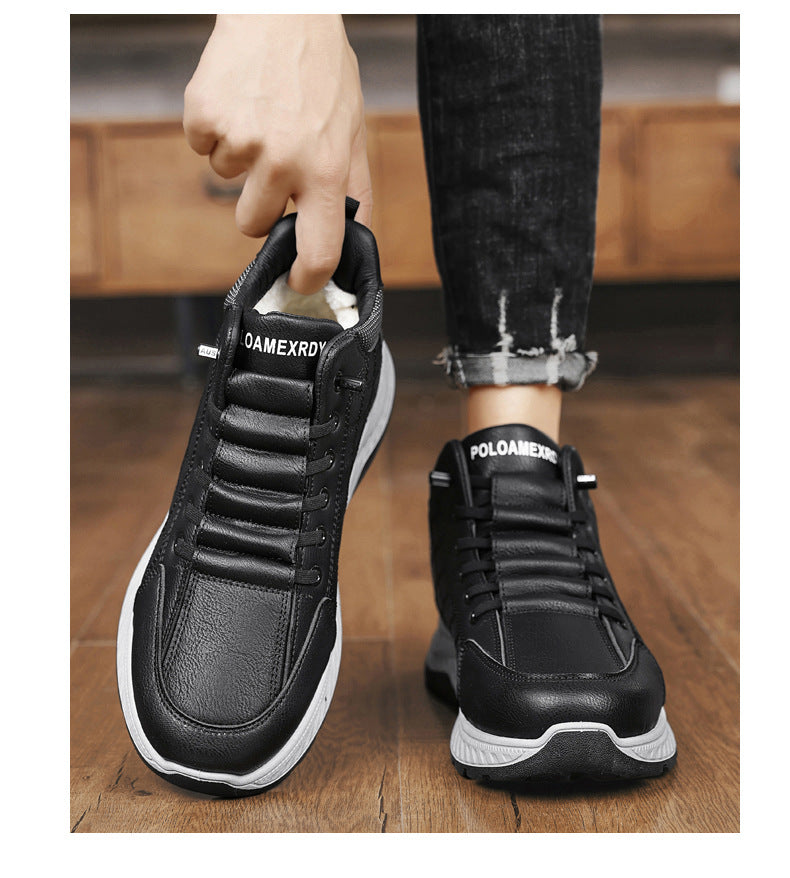 Casual Sports Leather Shoes Men's 2025 New Soft Sole Non-Slip Wear-Resistant Lightweight Fashionable Breathable Forrest Gump Shoes sneaker