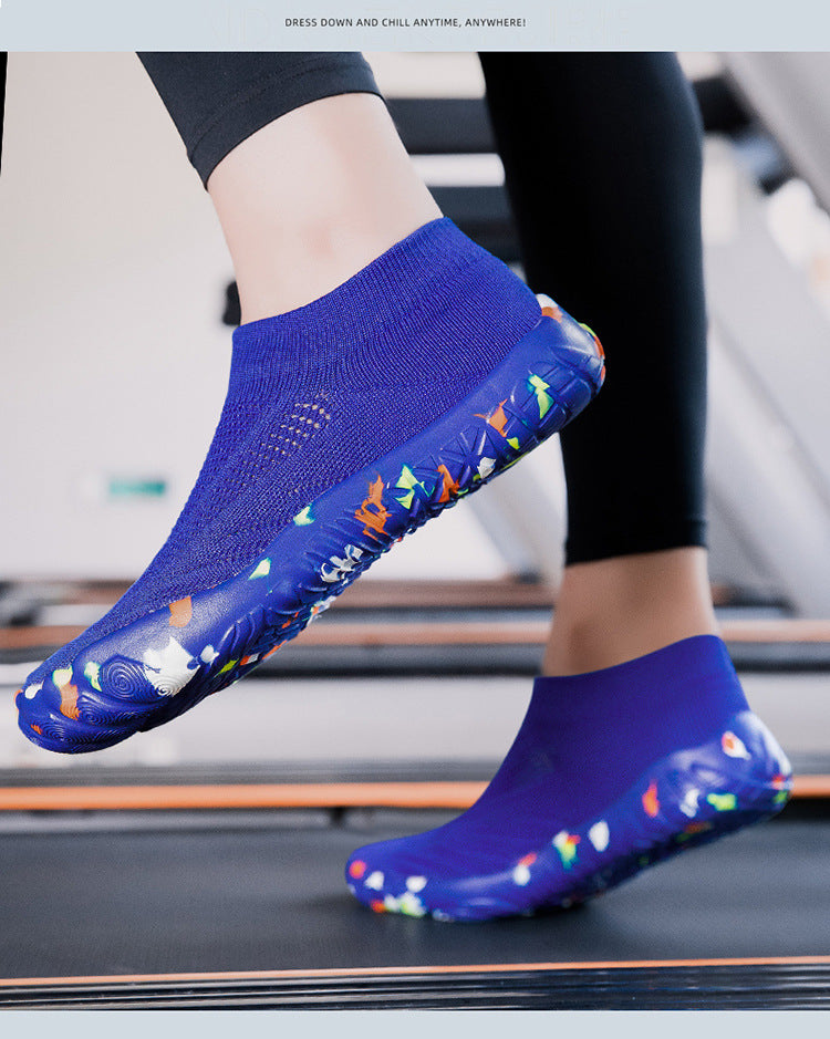 Indoor Fitness Shoes for Men and Women, Skipping Rope Shoes, Shock-Absorbing Soft-Soled Treadmill Shoes, Aerobics Squat Shoes, Non-Slip Comprehensive Training Shoes