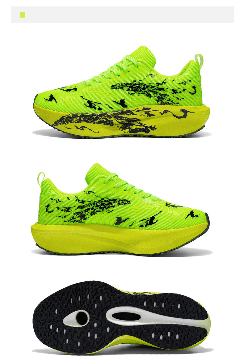 Four Seasons 2025 New Running Shoes for Men and Women, Carbon Plate Shock-Absorbing Soft Sole Student Training Professional Running Shoes and Sports Shoes