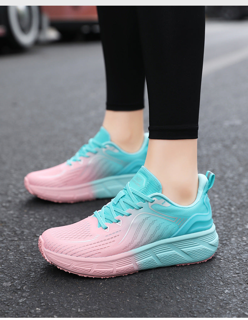 Reflective Night Vision Sports Shoes for Men, Breathable Non-Slip Running Shoes, Shock-Absorbing Professional Marathon Running Shoes, Shock-Absorbing Skipping Shoes for Women
