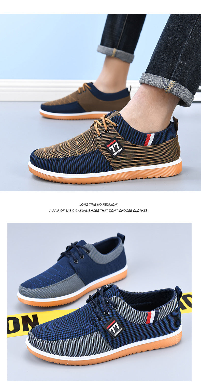 Breathable and Wear-Resistant Work Shoes, New Autumn Running Shoes, Lightweight Rubber Sole, Versatile Cloth Shoes for Drivers, Men's Shoes