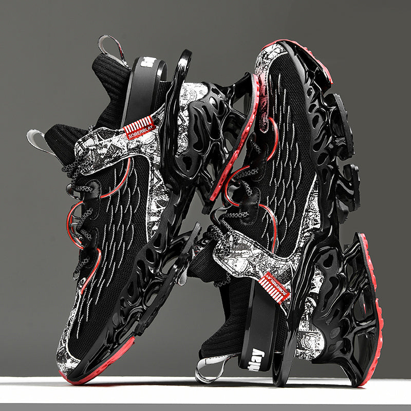 National Trend Blade Running Shoes for Men 2025 New Spring Breathable Casual Sports Shoes Youth Shock-Absorbing Running Shoes