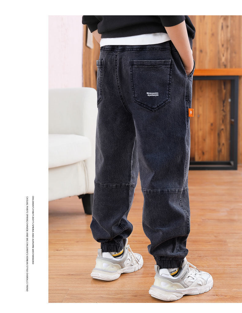 New Casual Kids Boys Clothes Jeans Pants Children Wears Denim Clothing Infant Baby Trousers Bottoms 4 5 6 7 8 9 10 11 12Years