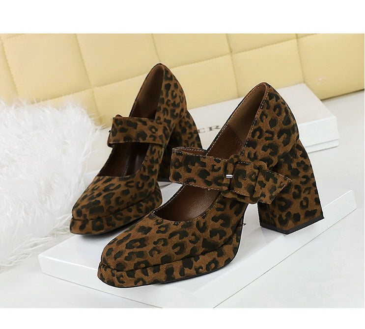 BIGTREE shoes Spring Chunky Women Pumps Belt buckle High Heels Square headed platform heels Suede Block Heels Ladies shoes New