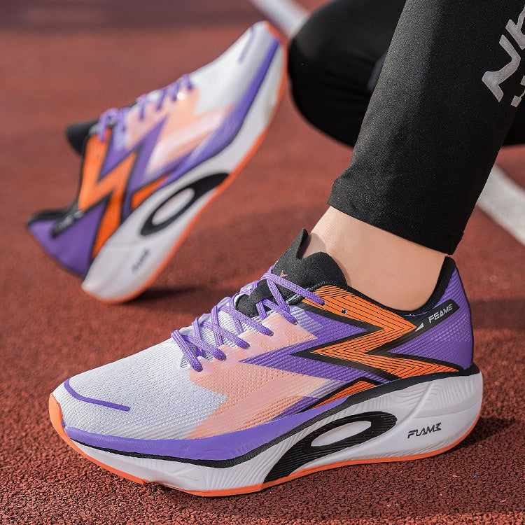 Marathon Carbon Plate Running Shoes for Men and Women, Ultra-Light Shock-Absorbing Shoes for Junior High School Students, Physical Testing Competitions, Racing Professional Sports Shoes, Lightweight