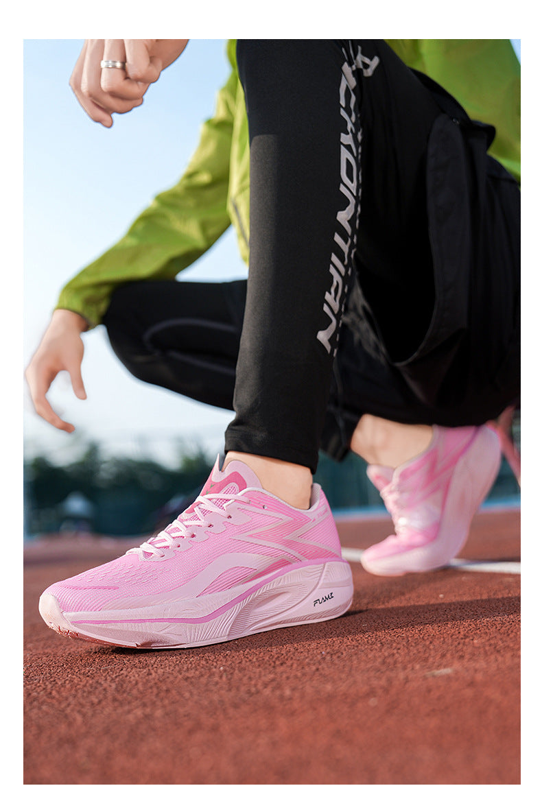 Marathon Carbon Plate Running Shoes for Men and Women, Ultra-Light Shock-Absorbing Shoes for Junior High School Students, Physical Testing Competitions, Racing Professional Sports Shoes, Lightweight