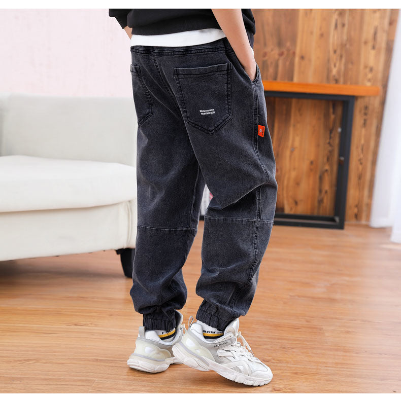 New Casual Kids Boys Clothes Jeans Pants Children Wears Denim Clothing Infant Baby Trousers Bottoms 4 5 6 7 8 9 10 11 12Years