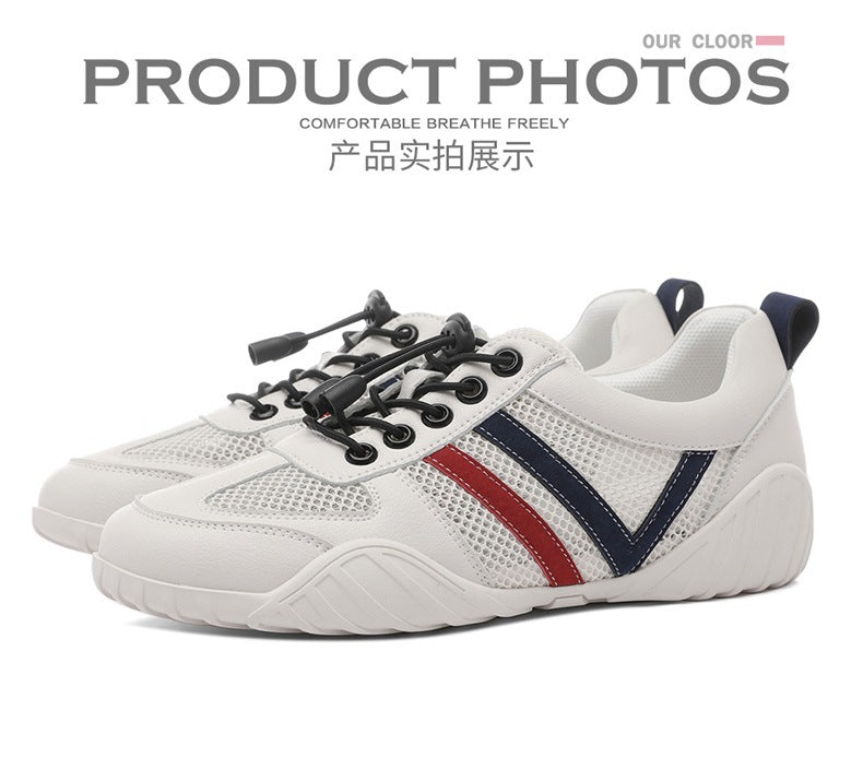Shoes 2025 New Women's Sports Casual Shoes Ins All-match Summer Mesh Shoes Breathable Mesh Flat White Shoes Trendy