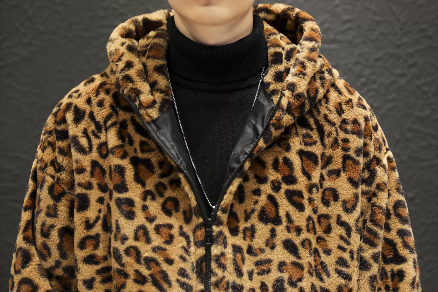 2025 Fall/winter Leopard Print Jacket Loose and Comfortable Cotton-padded Jacket Fashion Men's and Women's Autumn Warm Jacket