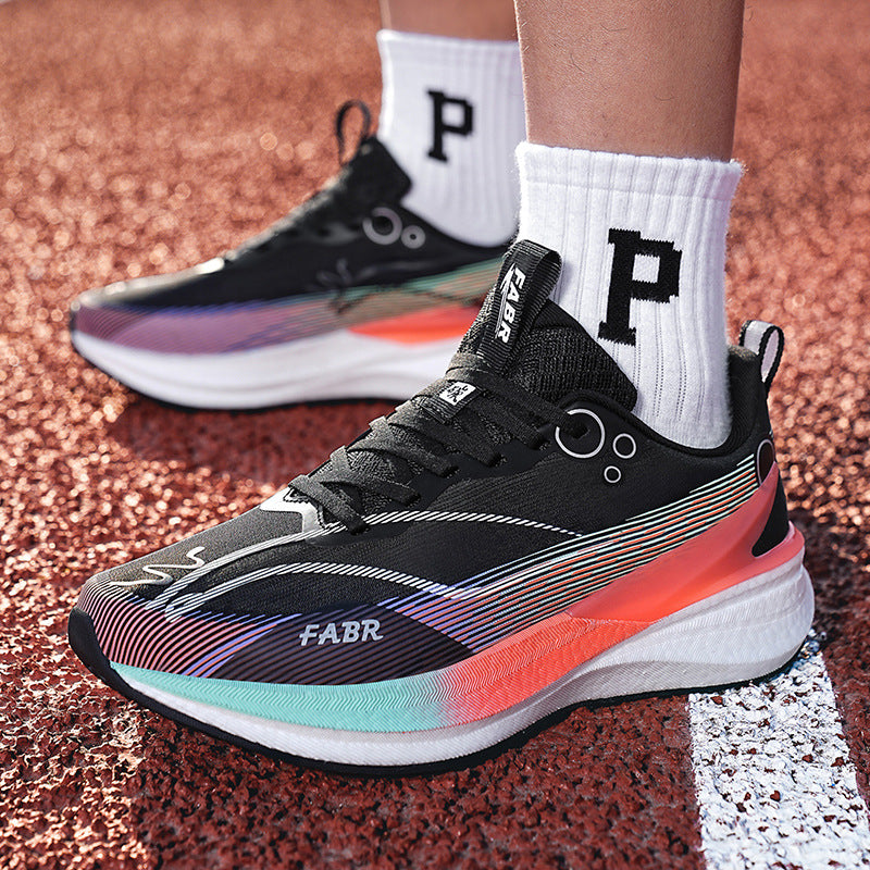 2025 Spring and Summer Couple's Running Racing Shoes Sports Trendy Shoes Lightweight Men's Red Rabbit Marathon Running Shoes Travel Shoes