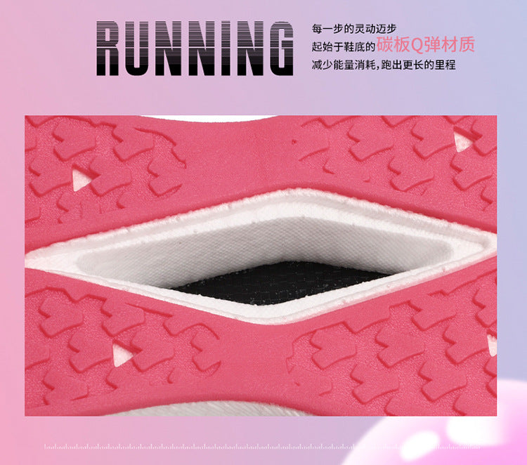 Running Shoes, Sports Shoes, Racing Shock-Absorbing Ultra-Light Running Shoes for Male Teenagers and Students, Carbon Plate Racing Breathable Fly-Woven Mesh