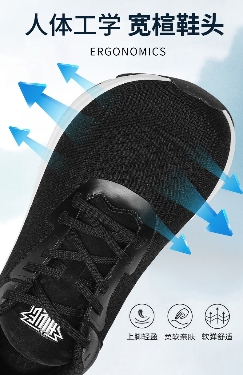 2025 New Couple Running Shoes Lightweight Shock-Absorbing Breathable Sports Shoes for Men and Women Youth Travel White Shoes Cross-Border