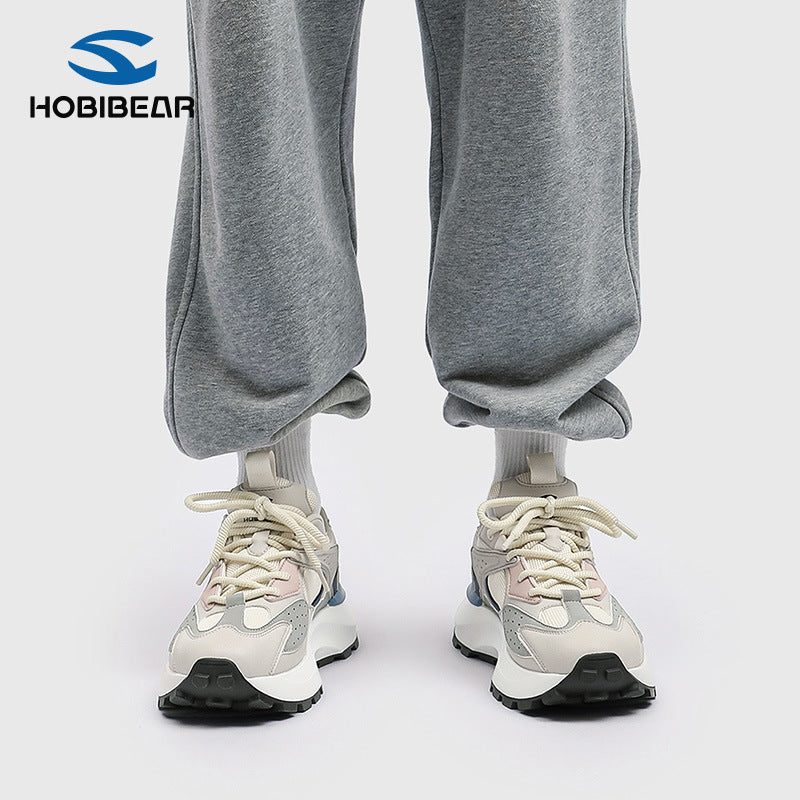 HOBIBEAR Men's Shoes Spring and Autumn Trendy Brand Breathable Thick-soled Torre Shoes Men's Casual Running sneaker Youth Trendy Shoes