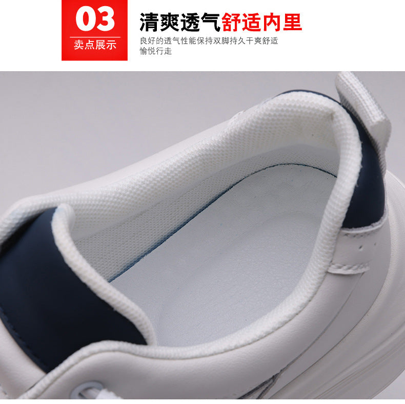 Sports Shoes for Men 2026 New Trendy Genuine Leather Lightweight Soft-Soled Casual Shoes for Students Running Outdoor High-End Men's Shoes