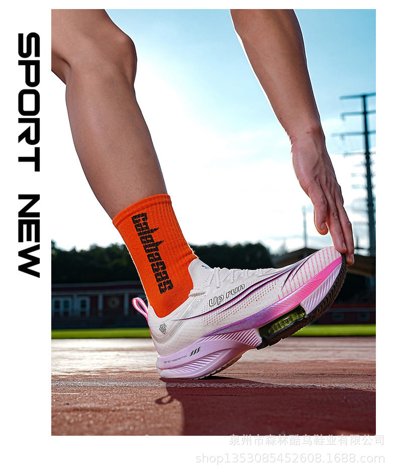 Up Run2026 New Air-Cushioned Sports Shoes for Spring, Men's and Women's Professional Physical Examination Marathon Racing Carbon Plate Running Shoes