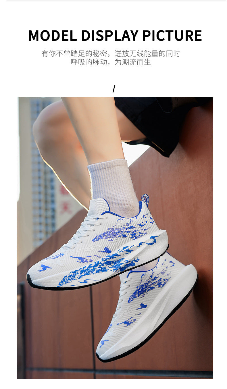 Four Seasons 2025 New Running Shoes for Men and Women, Carbon Plate Shock-Absorbing Soft Sole Student Training Professional Running Shoes and Sports Shoes
