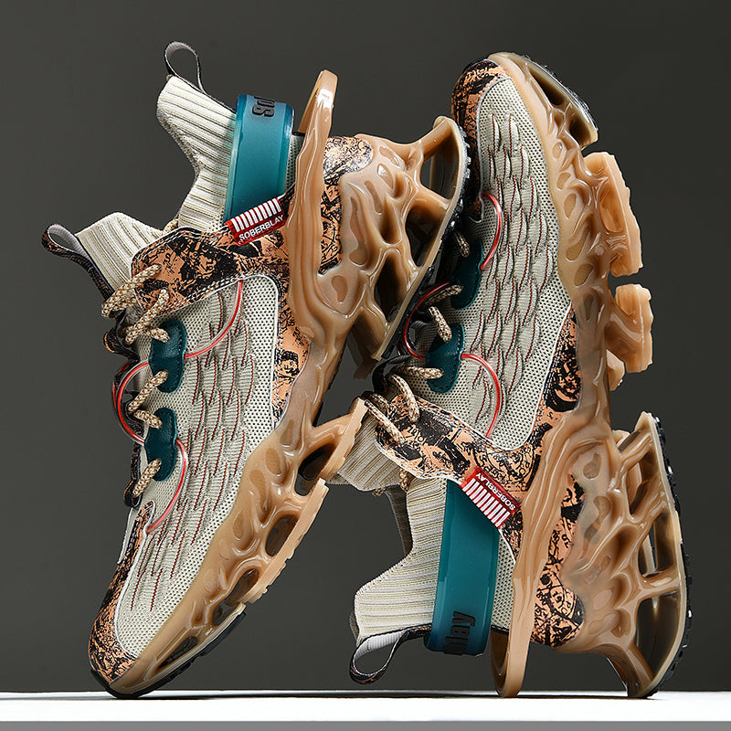 National Trend Blade Running Shoes for Men 2025 New Spring Breathable Casual Sports Shoes Youth Shock-Absorbing Running Shoes