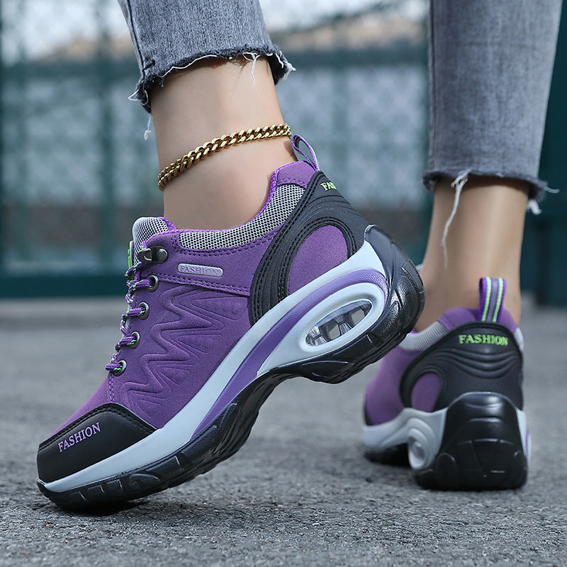 Heightened Air Cushion Women's Shoes Hiking Shoes Outdoor Shoes Casual Non-slip Breathable sneaker 41 Breathable plus size 42