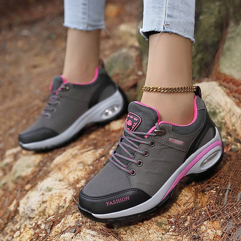 Heightened Air Cushion Women's Shoes Hiking Shoes Outdoor Shoes Casual Non-slip Breathable sneaker 41 Breathable plus size 42