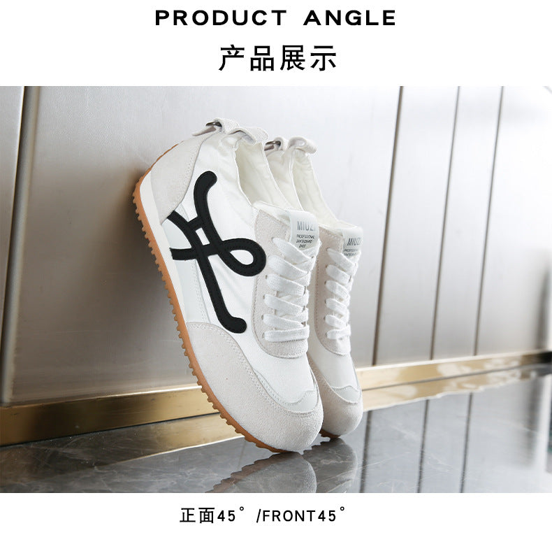 Women's 2025 New Summer Breathable Sports Shoes with 6cm Hidden Height Increase, German-Style Retro Running Shoes