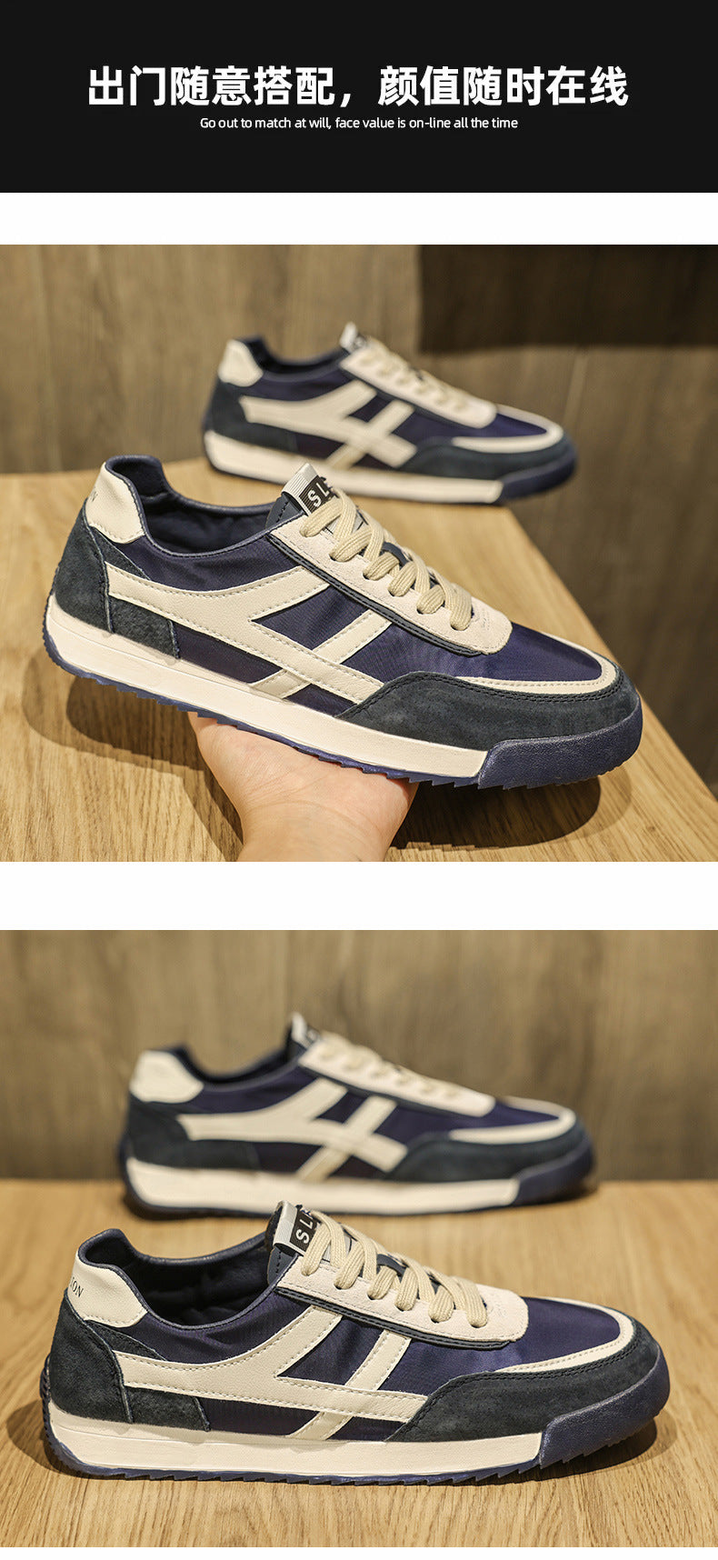 2024 Winter Men's Korean Style Fashion Casual Running Shoes Versatile Breathable Sneakers Sports Men's Shoes Comfortable and Casual