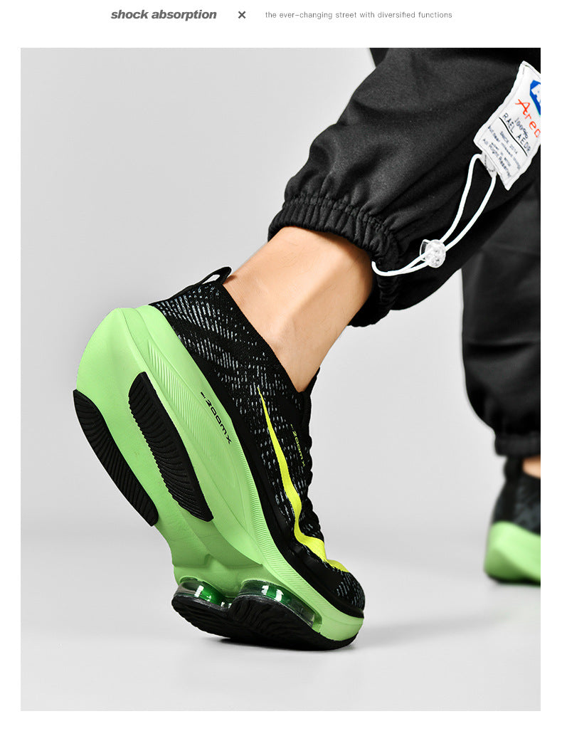 New Running Trendy Shoes Men's Air Cushion Shock Absorption 2025 Spring Lightweight Student Sports 46 Large Size Men's Shoes Casual and Breathable