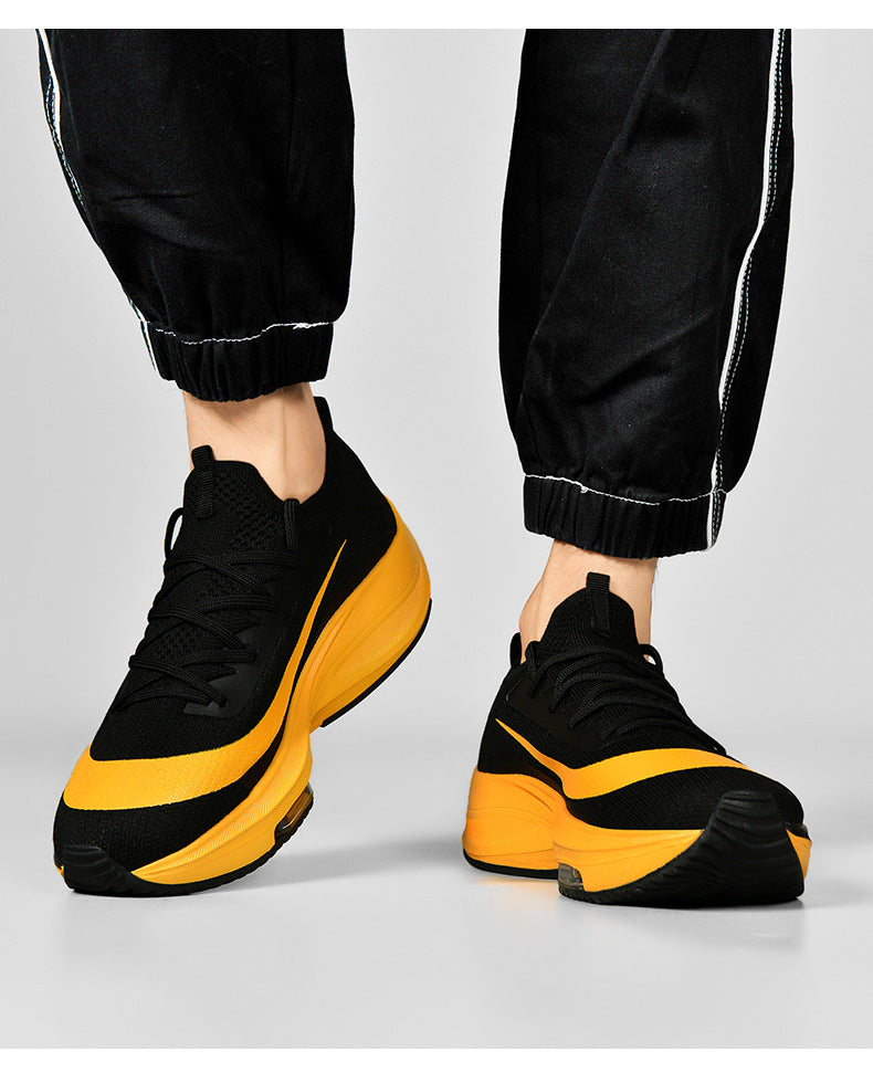 New Running Trendy Shoes Men's Air Cushion Shock Absorption 2025 Spring Lightweight Student Sports 46 Large Size Men's Shoes Casual and Breathable