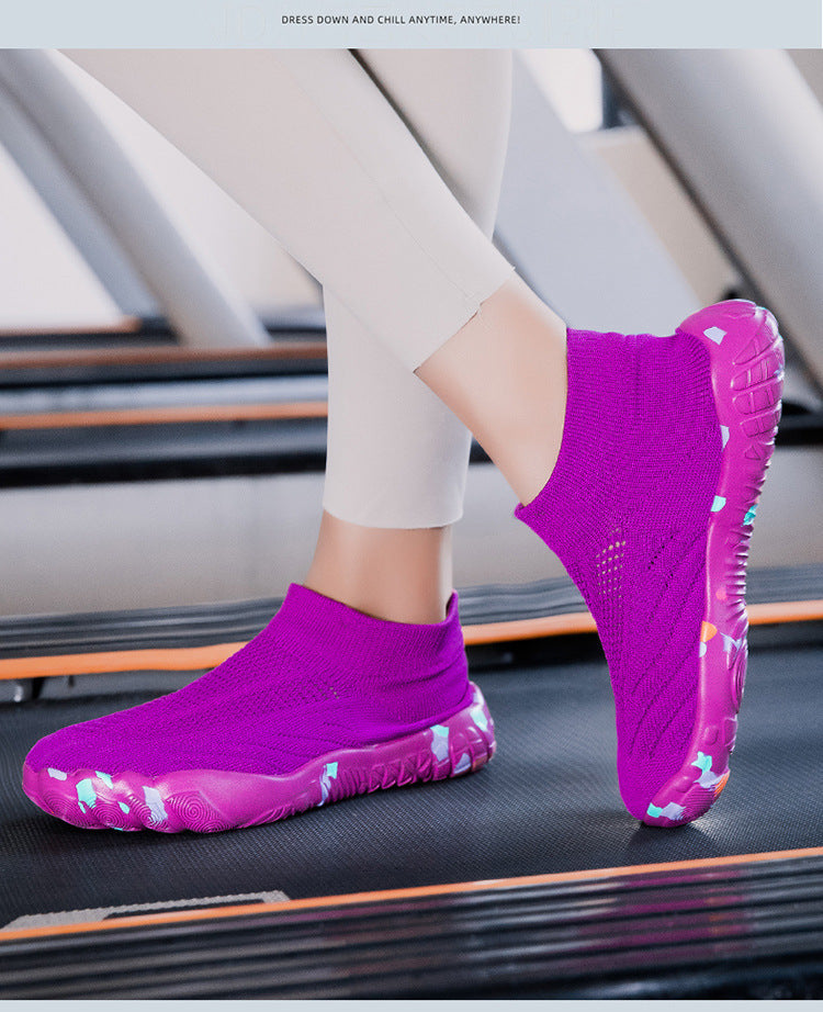 Indoor Fitness Shoes for Men and Women, Skipping Rope Shoes, Shock-Absorbing Soft-Soled Treadmill Shoes, Aerobics Squat Shoes, Non-Slip Comprehensive Training Shoes