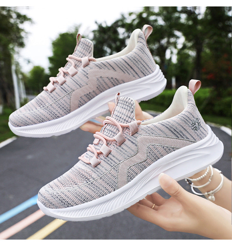 Summer New Style Walking Shoes, Shallow-Mouthed Women's Shoes, Casual Running Shoes, Comfortable Mom Shoes, Breathable Middle-Aged and Elderly Sports Shoes