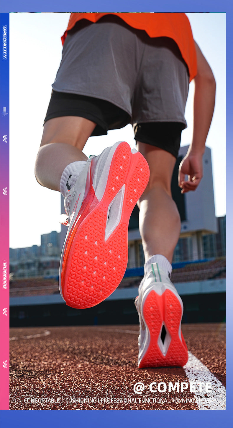 2025 Spring and Summer Couple's Running Racing Shoes Sports Trendy Shoes Lightweight Men's Red Rabbit Marathon Running Shoes Travel Shoes