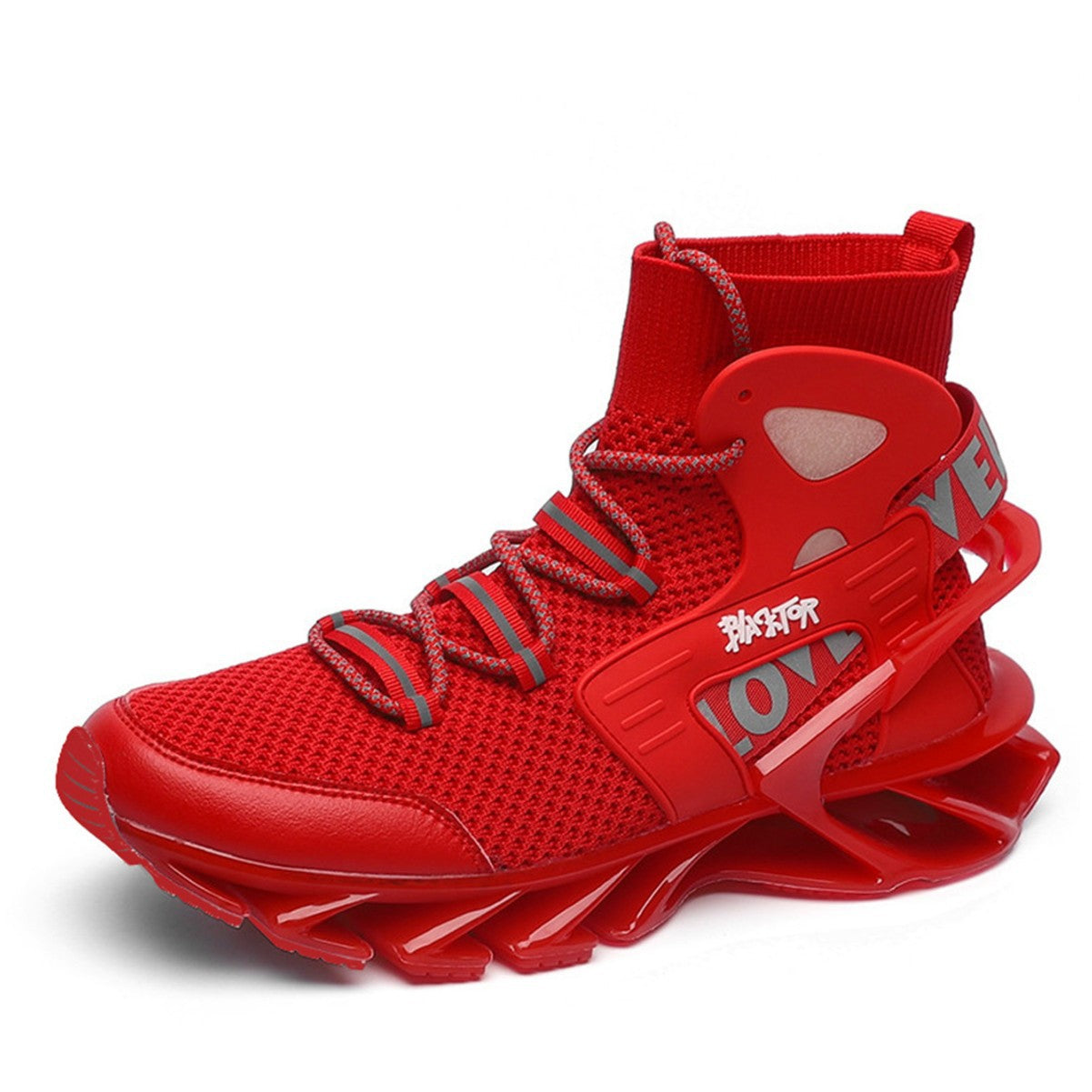 Cross-Border Large Size Men's Shoes, Trendy Height-Increasing Shoes, Men's Shock-Absorbing Running Shoes, Autumn Breathable Thick-Soled Soft-Soled Basketball Sports Running Shoes