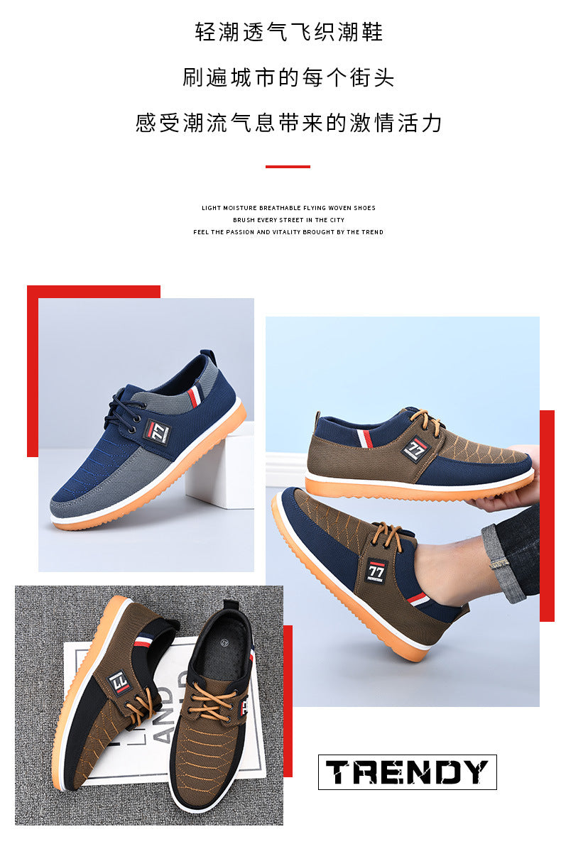 Breathable and Wear-Resistant Work Shoes, New Autumn Running Shoes, Lightweight Rubber Sole, Versatile Cloth Shoes for Drivers, Men's Shoes