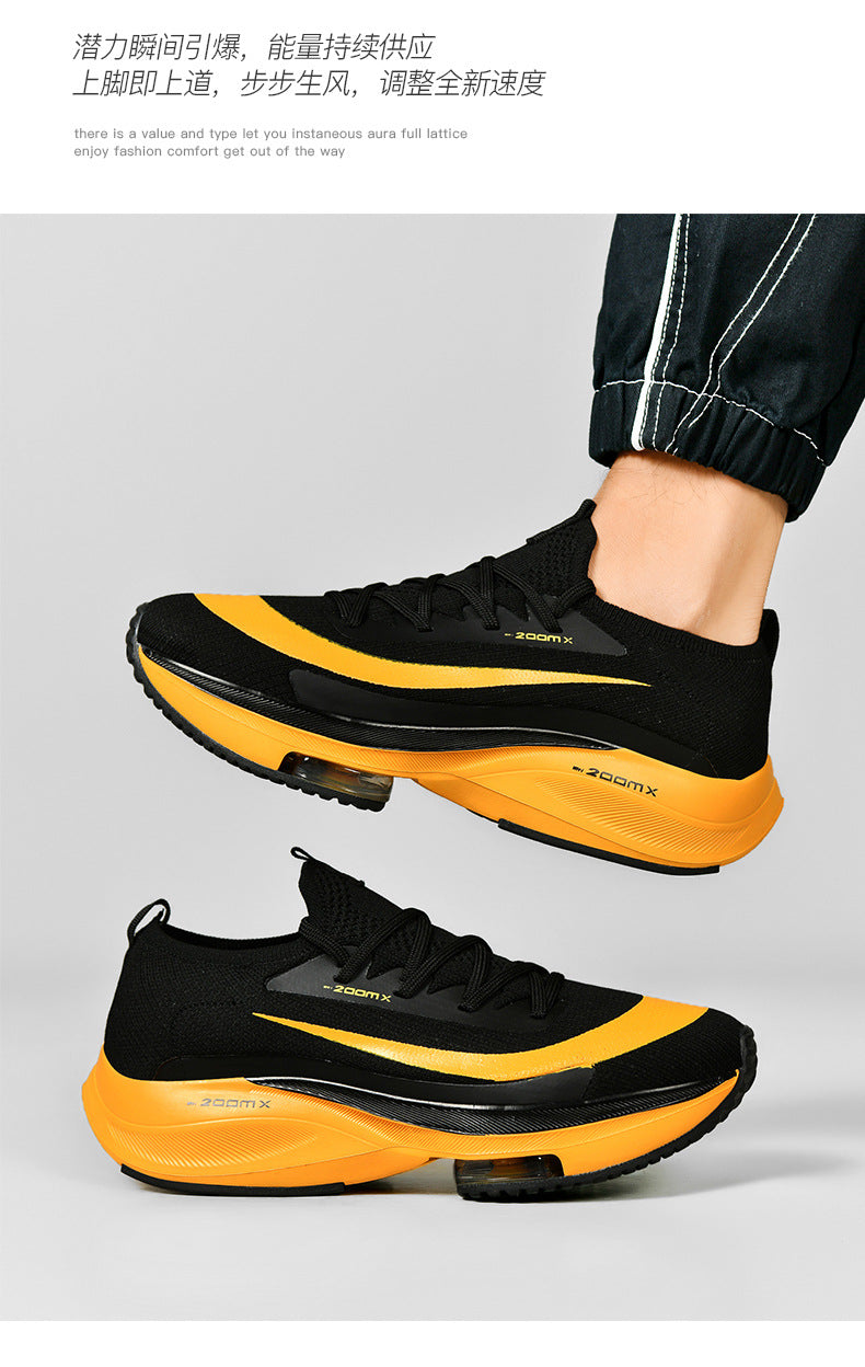 New Running Trendy Shoes Men's Air Cushion Shock Absorption 2025 Spring Lightweight Student Sports 46 Large Size Men's Shoes Casual and Breathable