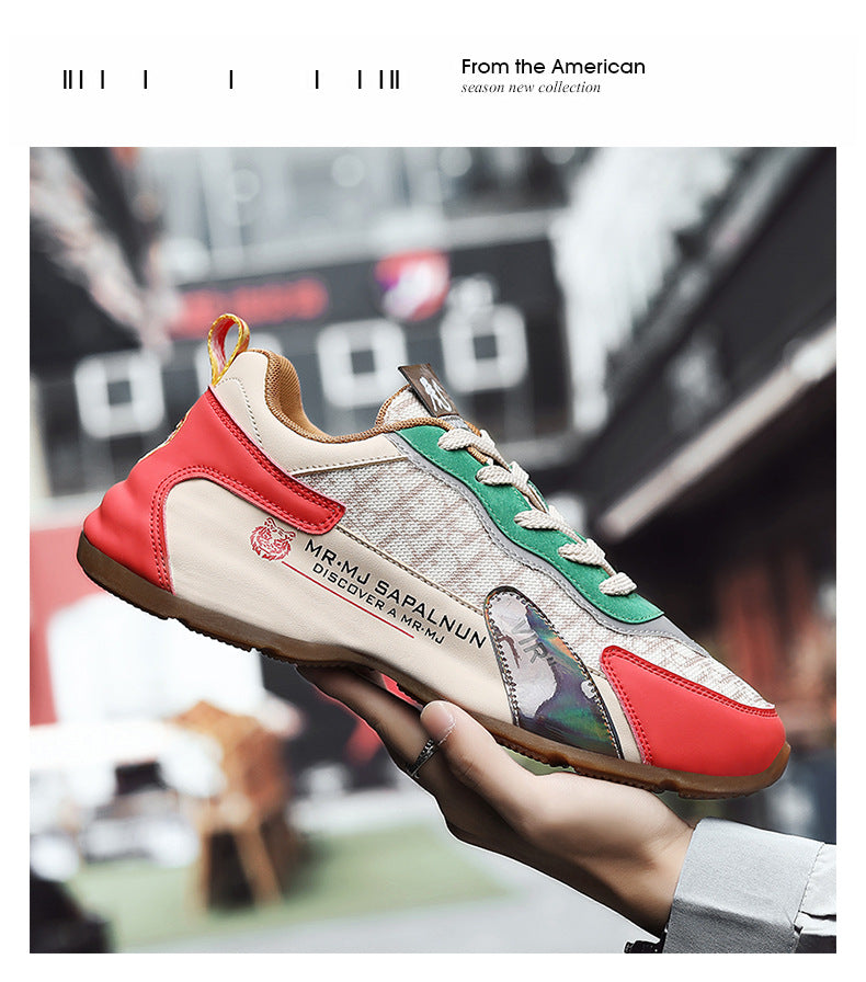 National Fashion Entry Luxury 2025 Summer Cross-border Casual Running Shoes Thick Sole Mesh Breathable Outdoor Torre sneaker