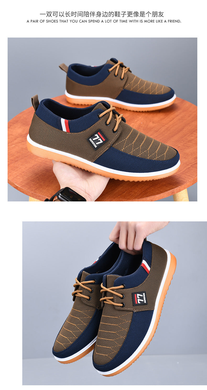 Breathable and Wear-Resistant Work Shoes, New Autumn Running Shoes, Lightweight Rubber Sole, Versatile Cloth Shoes for Drivers, Men's Shoes