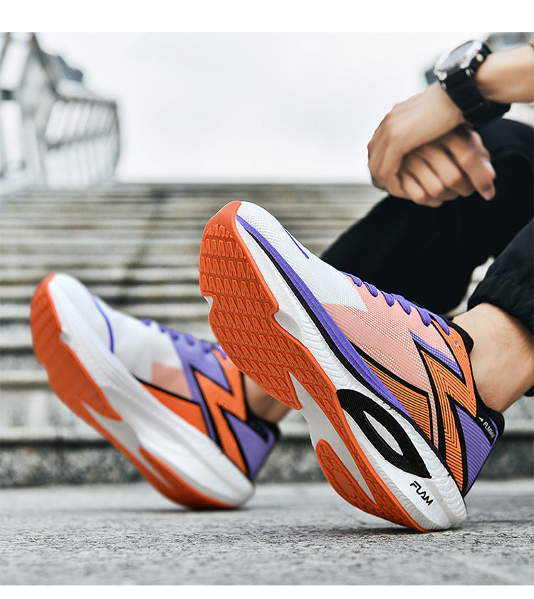 Casual Couple Fashion Cushioning Running Shoes Sports Trendy Shoes Women's Comfortable Versatile Daily Jogging Shoes Men's Breathable All Seasons