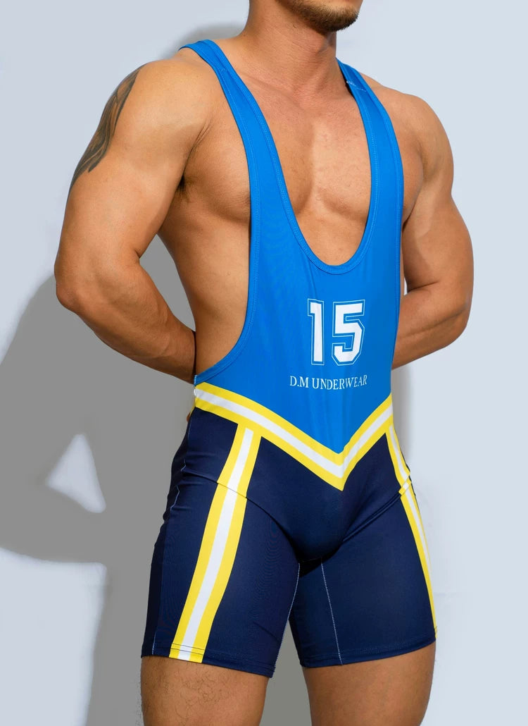 Underwear Sport Wrestling Corset Bodysuit Men Shape Wear Elasticity Man Party Suit
