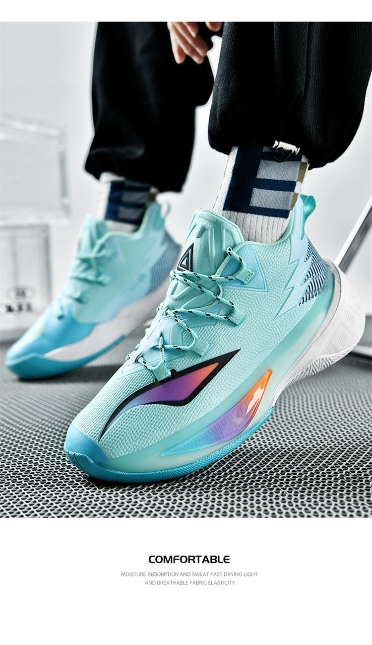 Basketball Shoes Men's and Women's Non-slip Wear-resistant Practical Training Shoes Mesh Breathable Running Sneakers for Teenagers and Students