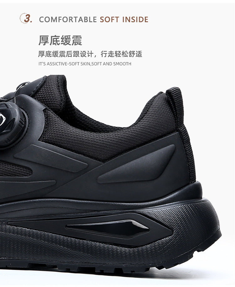 European Station 2024 Spring Fashion Sports Casual Shoes Breathable Soft Bottom Outdoor Running Rotary Button Walking Shoes