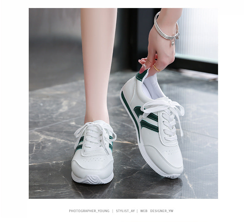 2025 Spring and Autumn New Forrest Gump Shoes Breathable Sports Casual Shoes Running Shoes Soft Sole Lightweight White Shoes Cross-Border Large Size