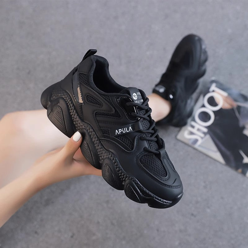 Women's Shoes 2024 New Summer Mesh Breathable Lightweight sneaker Shock Absorbing Running Dad Shoes Soft Bottom Thin Mesh Shoes
