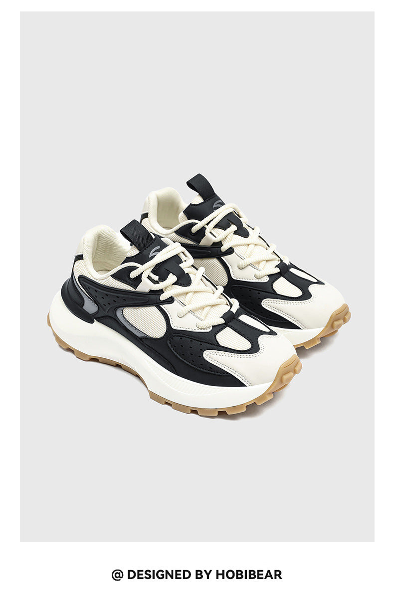 HOBIBEAR Men's Shoes Spring and Autumn Trendy Brand Breathable Thick-soled Torre Shoes Men's Casual Running sneaker Youth Trendy Shoes