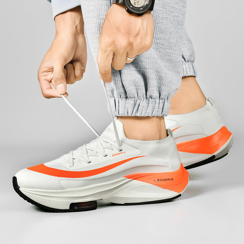 New Running Trendy Shoes Men's Air Cushion Shock Absorption 2025 Spring Lightweight Student Sports 46 Large Size Men's Shoes Casual and Breathable