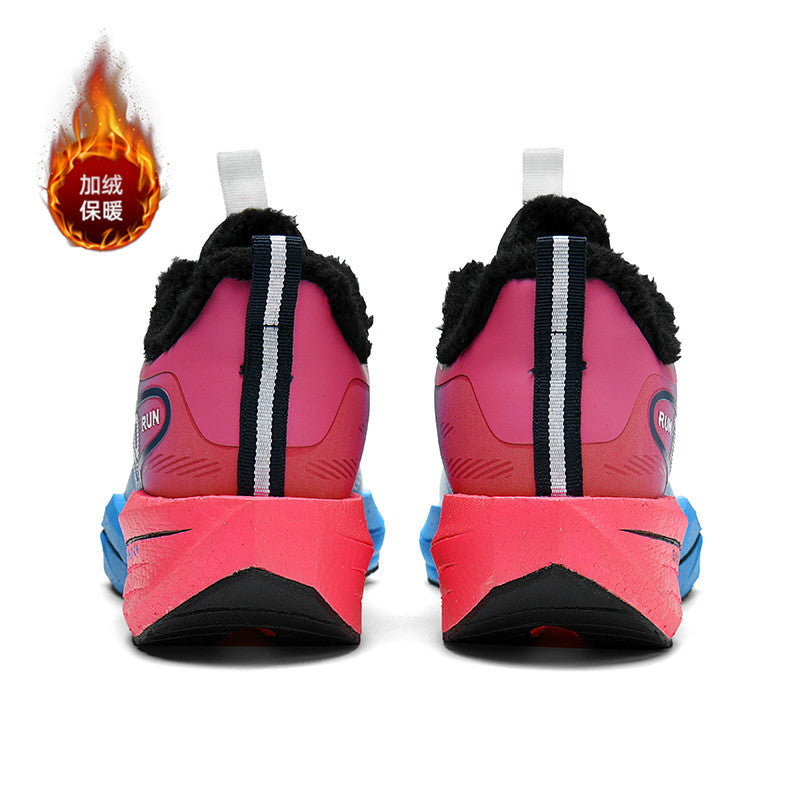 Running shoes winter fleece-lined mesh flying 3c boys sports running shoes