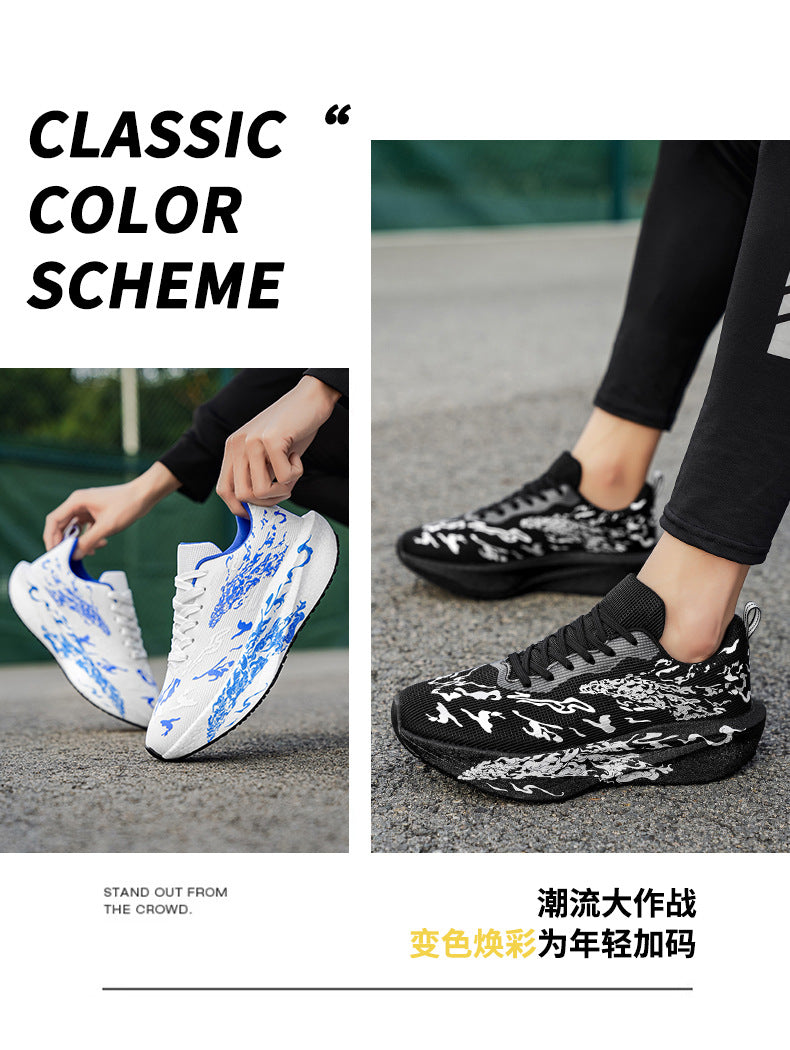 Four Seasons 2025 New Running Shoes for Men and Women, Carbon Plate Shock-Absorbing Soft Sole Student Training Professional Running Shoes and Sports Shoes