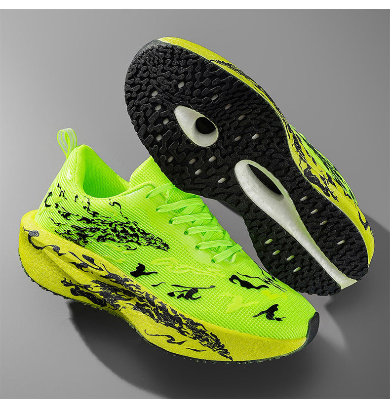Four Seasons 2025 New Running Shoes for Men and Women, Carbon Plate Shock-Absorbing Soft Sole Student Training Professional Running Shoes and Sports Shoes