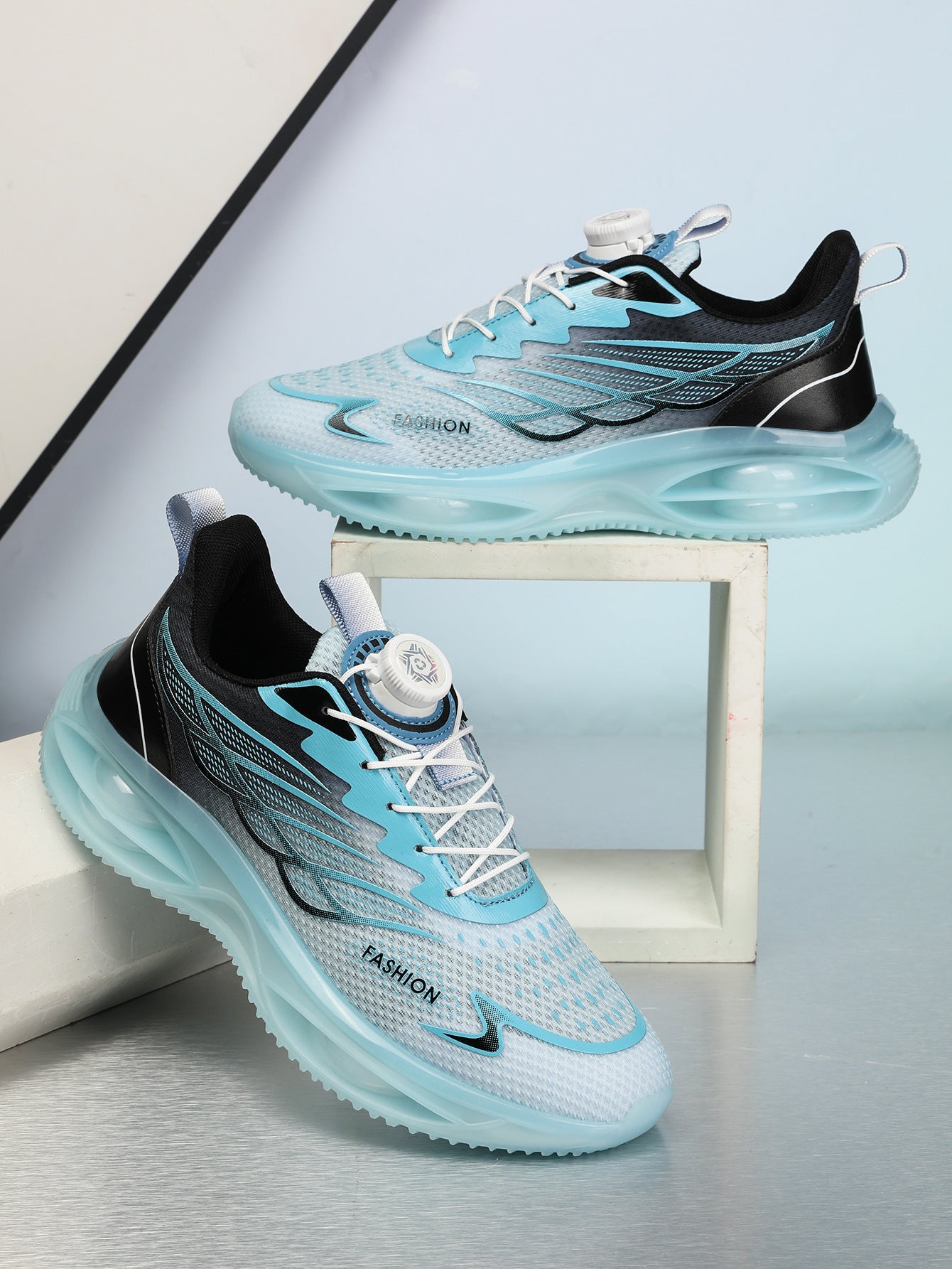 Men's Shoes 2025 New Autum Breathable Running Shock-Absorbing Trendy Shoes Swivel Buckle Mesh Casual Shoes Youth Sports Trend