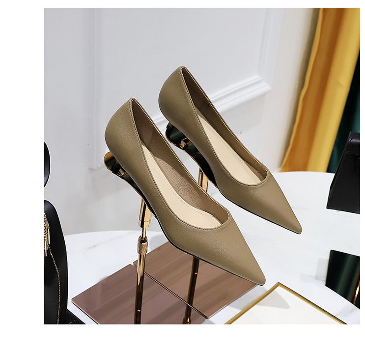 Fashion pointed toe mid heeled shoes 4 cm Stilettos Occupation OL Office shoes low-heel women shoes Kitten high heels Pumps Lady