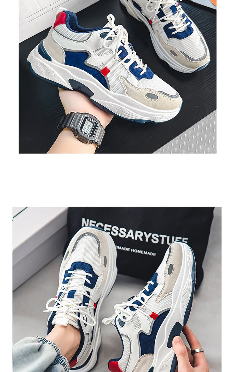 2025 New Mesh Breathable Trendy All-match Sports Leisure Running Height Increasing Cyber Celebrity Torre Trendy Shoes Summer Men's Shoes