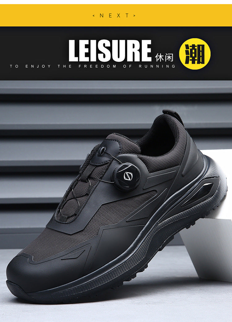 European Station 2024 Spring Fashion Sports Casual Shoes Breathable Soft Bottom Outdoor Running Rotary Button Walking Shoes